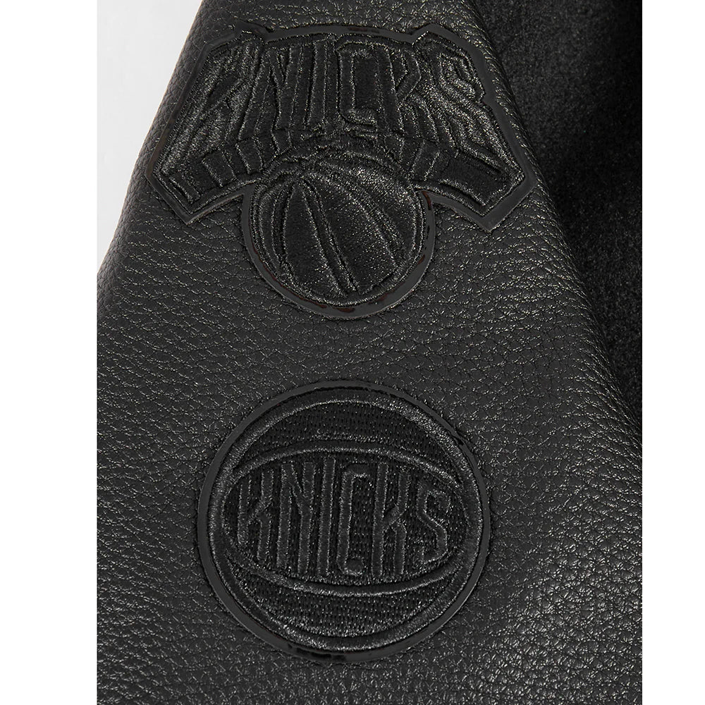 NBA NEW YORK KNICKS TRIPLE BLACK LITTLE BOYS WOOL VARSITY JACKET