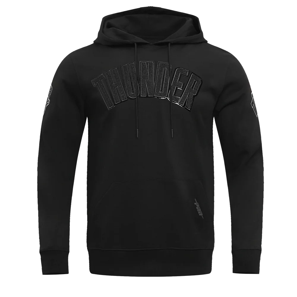 NBA OKLAHOMA CITY THUNDER TRIPLE BLACK MEN'S DK PO HOODIE