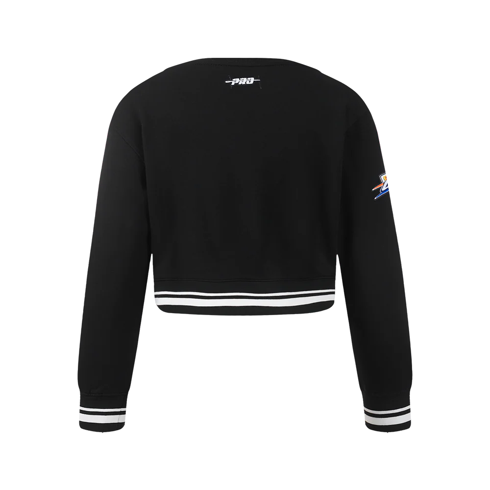 NBA OKLAHOMA CITY THUNDER RETRO CLASSIC BIG GIRLS RIB FLEECE CREWNECK