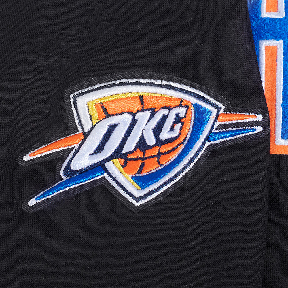 NBA OKLAHOMA CITY THUNDER RETRO CLASSIC BIG GIRLS RIB FLEECE CREWNECK