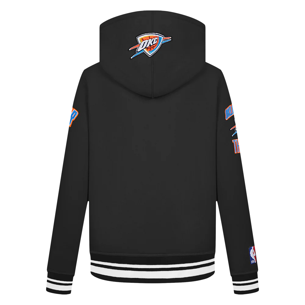 NBA OKLAHOMA CITY THUNDER RETRO CLASSIC LITTLE BOYS RIB FLEECE PULLOVER HOODIE