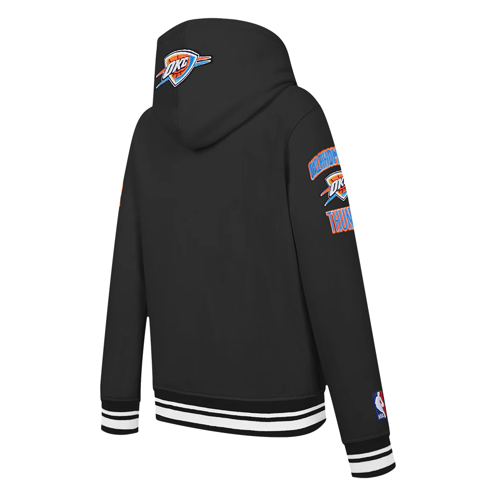 NBA OKLAHOMA CITY THUNDER RETRO CLASSIC LITTLE BOYS RIB FLEECE PULLOVER HOODIE