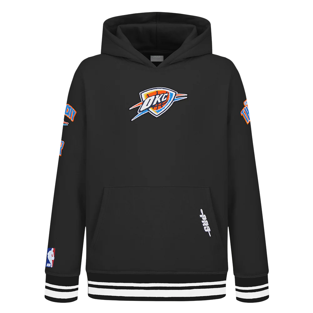 NBA OKLAHOMA CITY THUNDER RETRO CLASSIC TODDLER BOYS RIB FLEECE PULLOVER HOODIE
