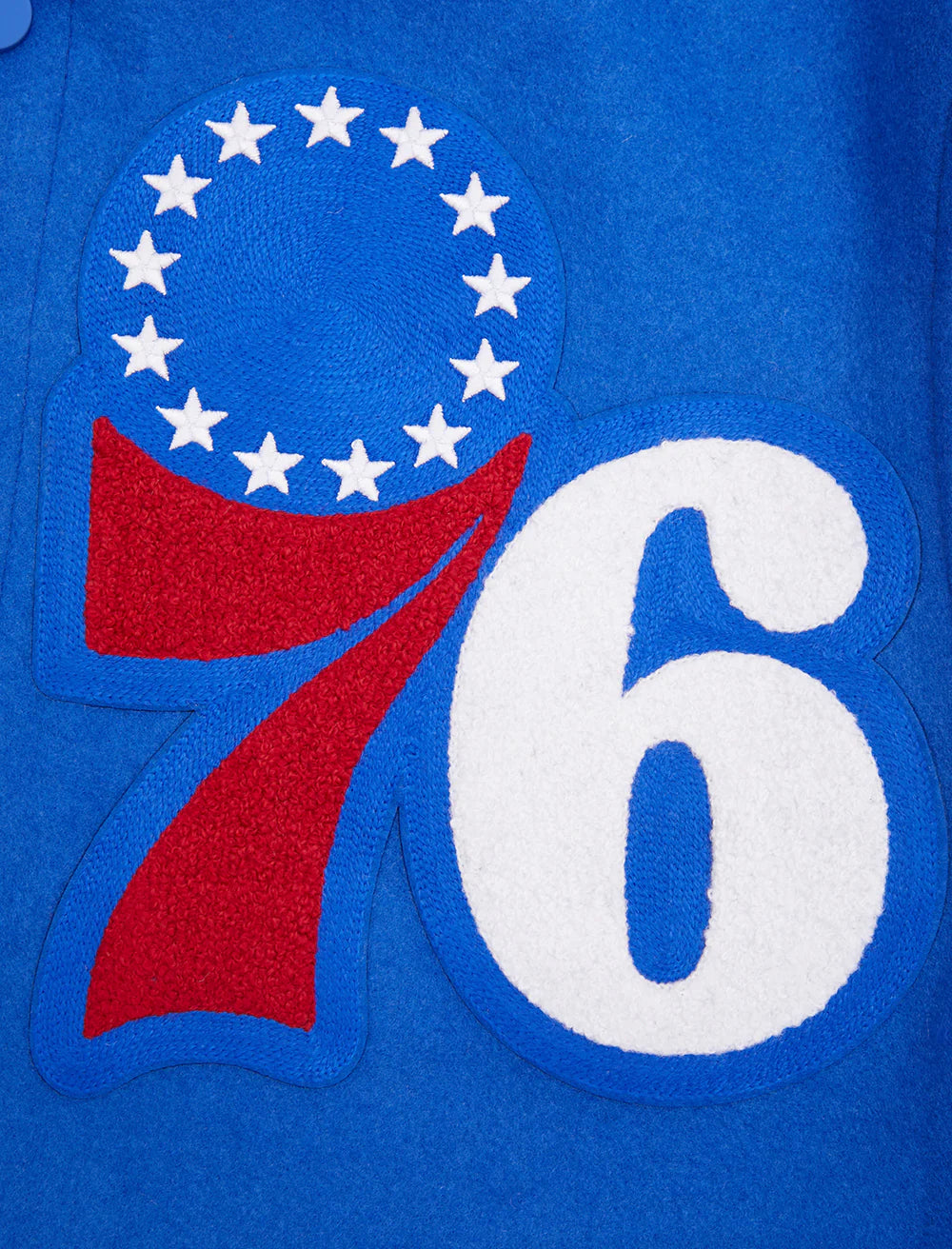 NBA PHILADELPHIA 76ERS MASHUP MEN'S RIB WOOL VARSITY JACKET