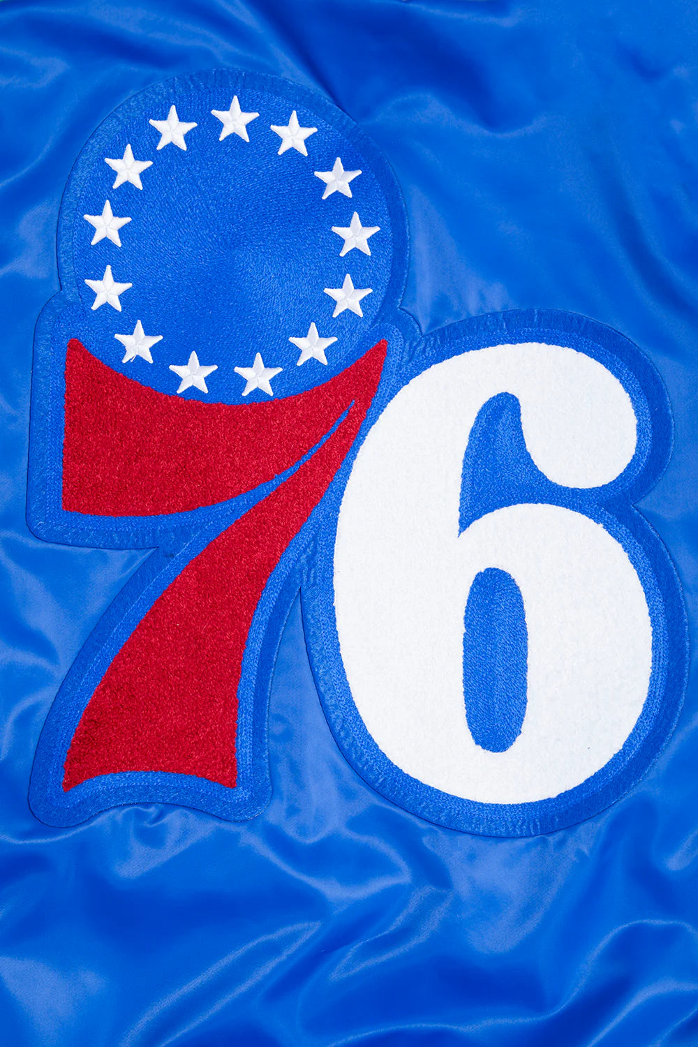 NBA PHILADELPHIA 76ERS RETRO CLASSIC MEN'S RIB SATIN JACKET