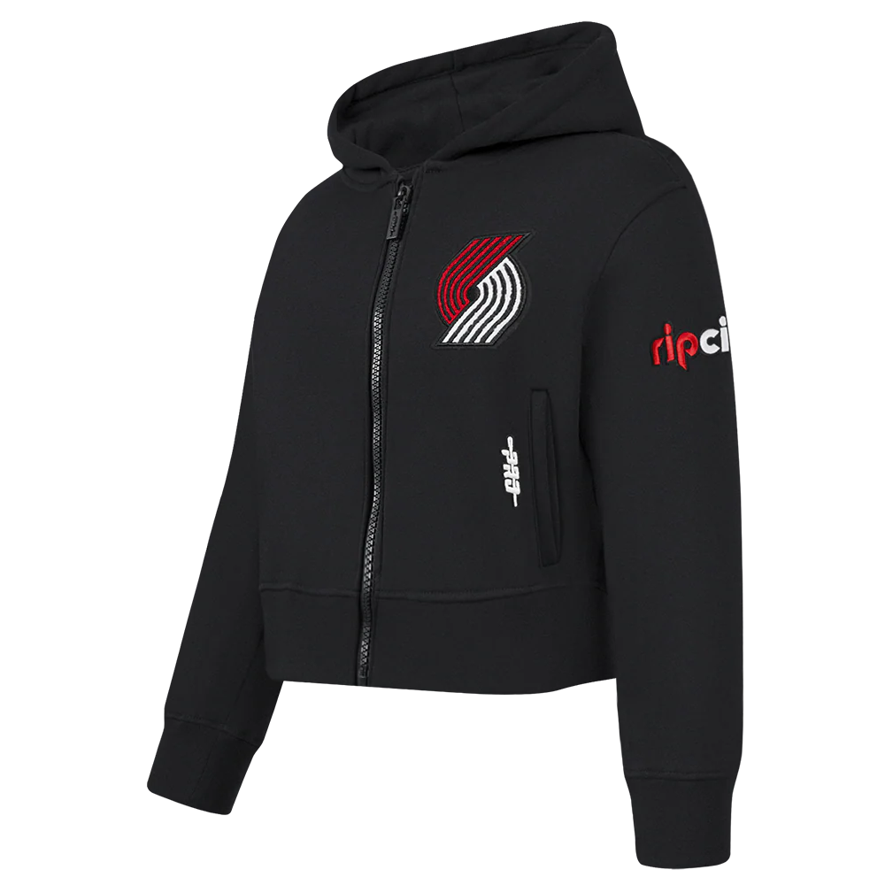 NBA PORTLAND TRAIL BLAZERS CLASSIC TODDLER GIRLS FLEECE FULL ZIP HOODIE