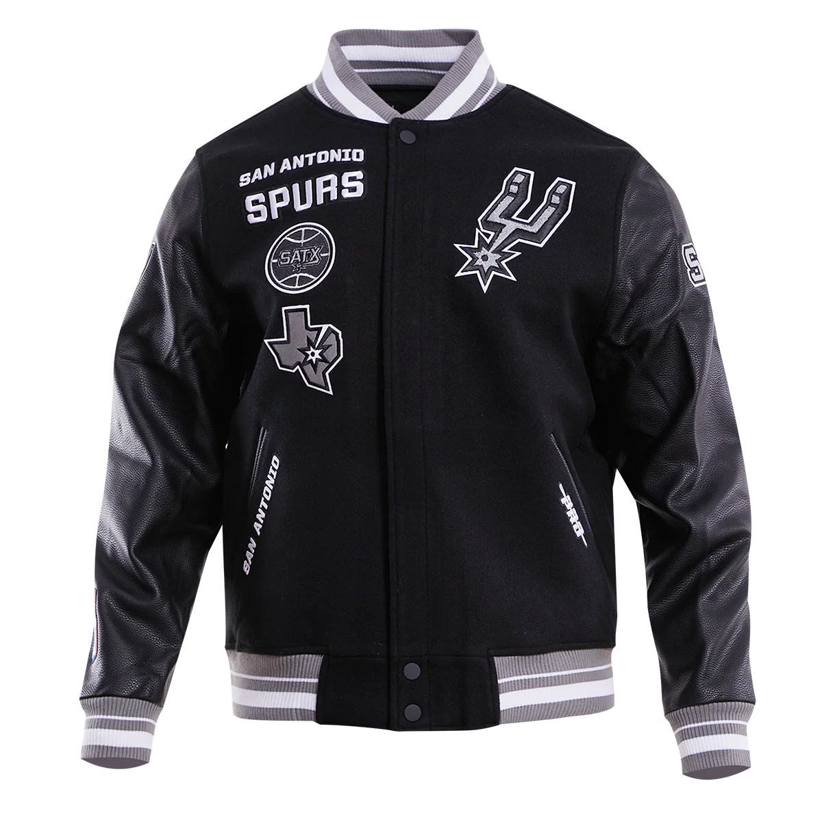 NBA SAN ANTONIO SPURS RETRO CLASSIC MEN'S RIB WOOL VARSITY JACKET