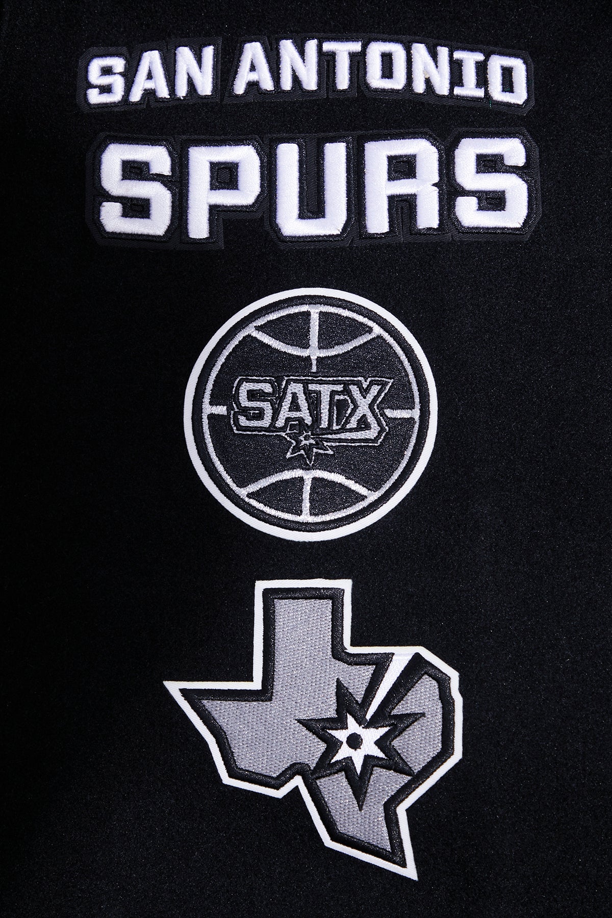 NBA SAN ANTONIO SPURS RETRO CLASSIC MEN'S RIB WOOL VARSITY JACKET