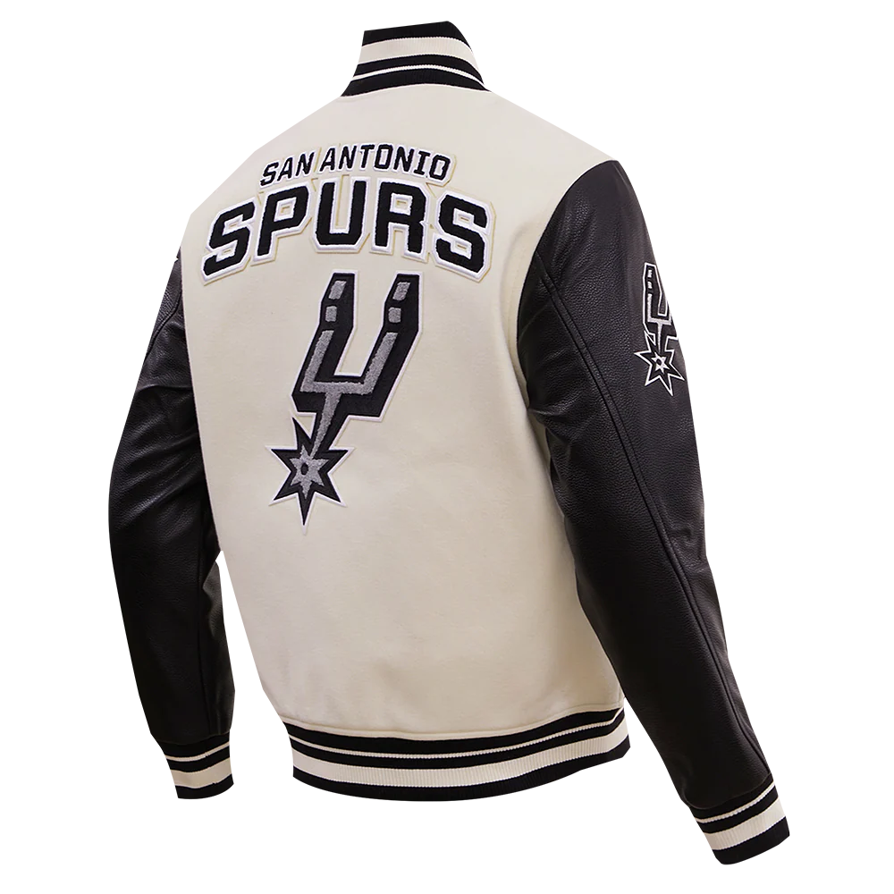 NBA SAN ANTONIO SPURS RETRO CLASSIC MEN'S RIB WOOL VARSITY JACKET
