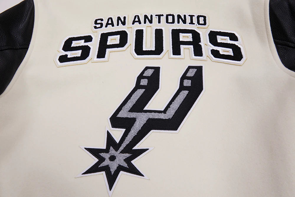 NBA SAN ANTONIO SPURS RETRO CLASSIC MEN'S RIB WOOL VARSITY JACKET