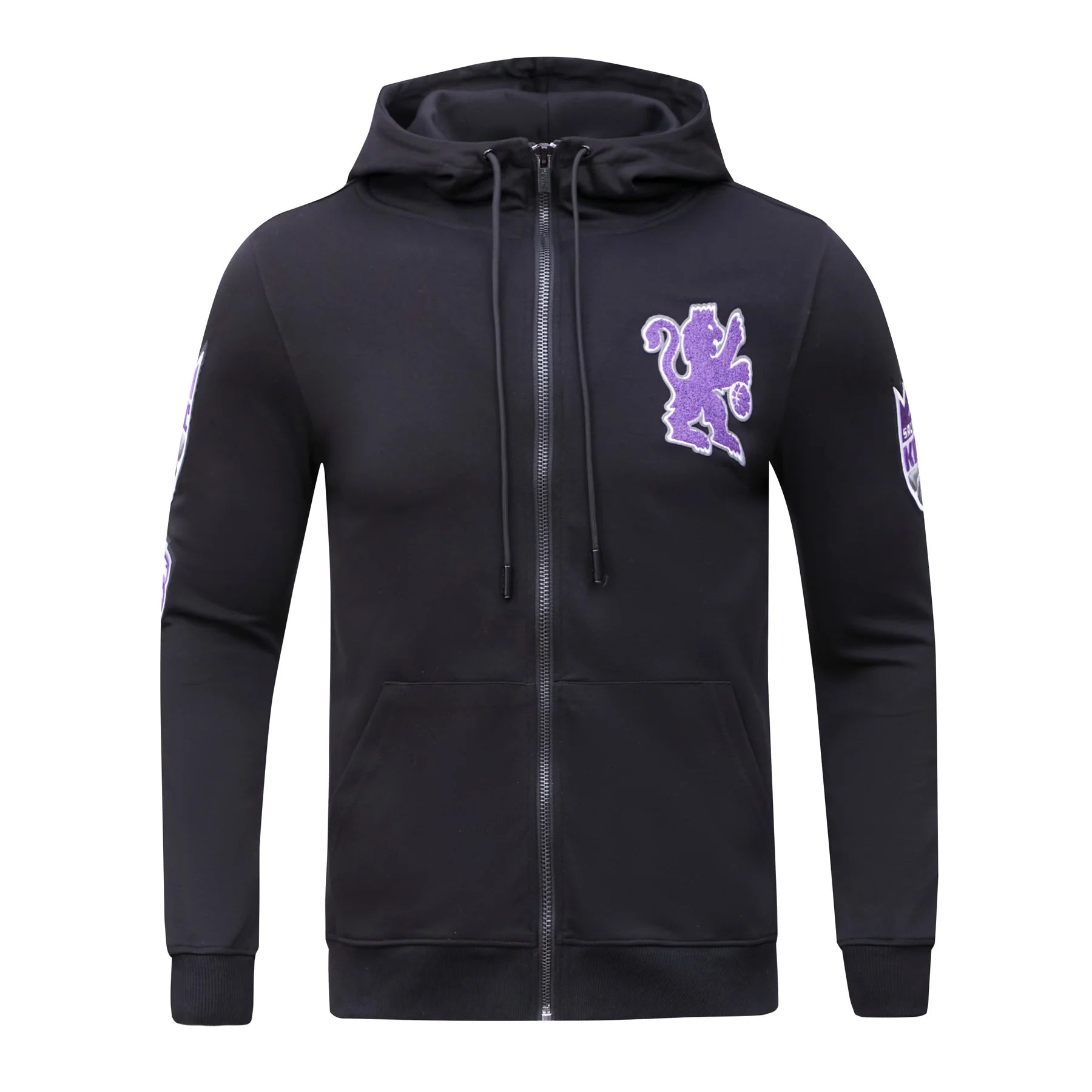 NBA SACRAMENTO KINGS CLASSIC CHENILLE MEN'S FULL ZIP PULLOVER HOODIE
