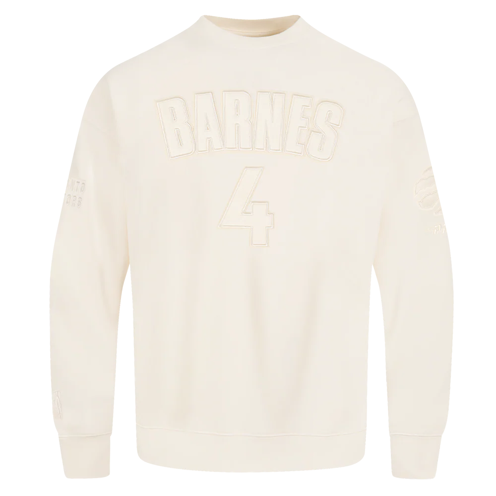 NBA TORONTO RAPTORS SCOTTIE BARNES #4 NEUTRAL PNN MEN'S DROP SHOULDER FLC CREWNECK