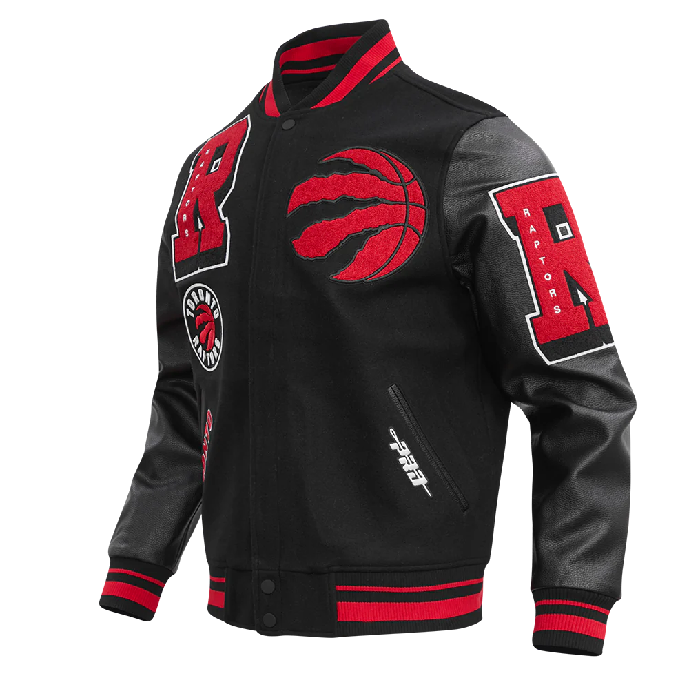 NBA TORONTO RAPTORS MASHUP MEN'S RIB WOOL VARSITY JACKET