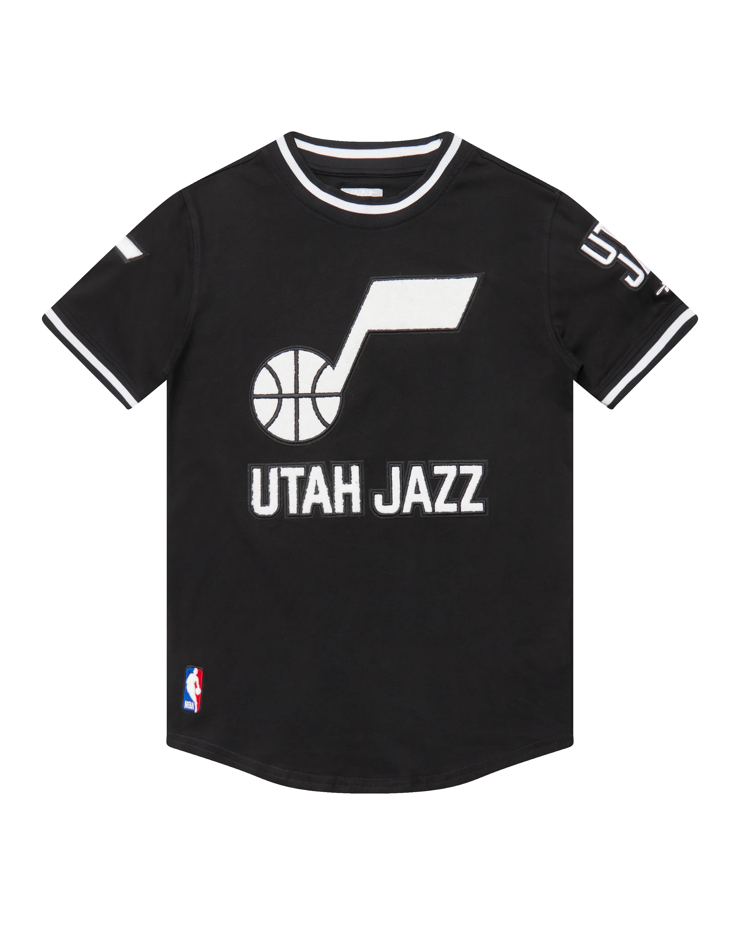 NBA UTAH JAZZ CLASSIC BIG BOYS SHORT SLEEVE STRIPED RIB TEE