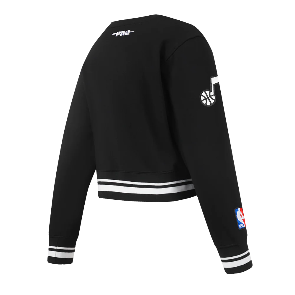 NBA UTAH JAZZ RETRO CLASSIC BIG GIRLS RIB FLEECE CREWNECK