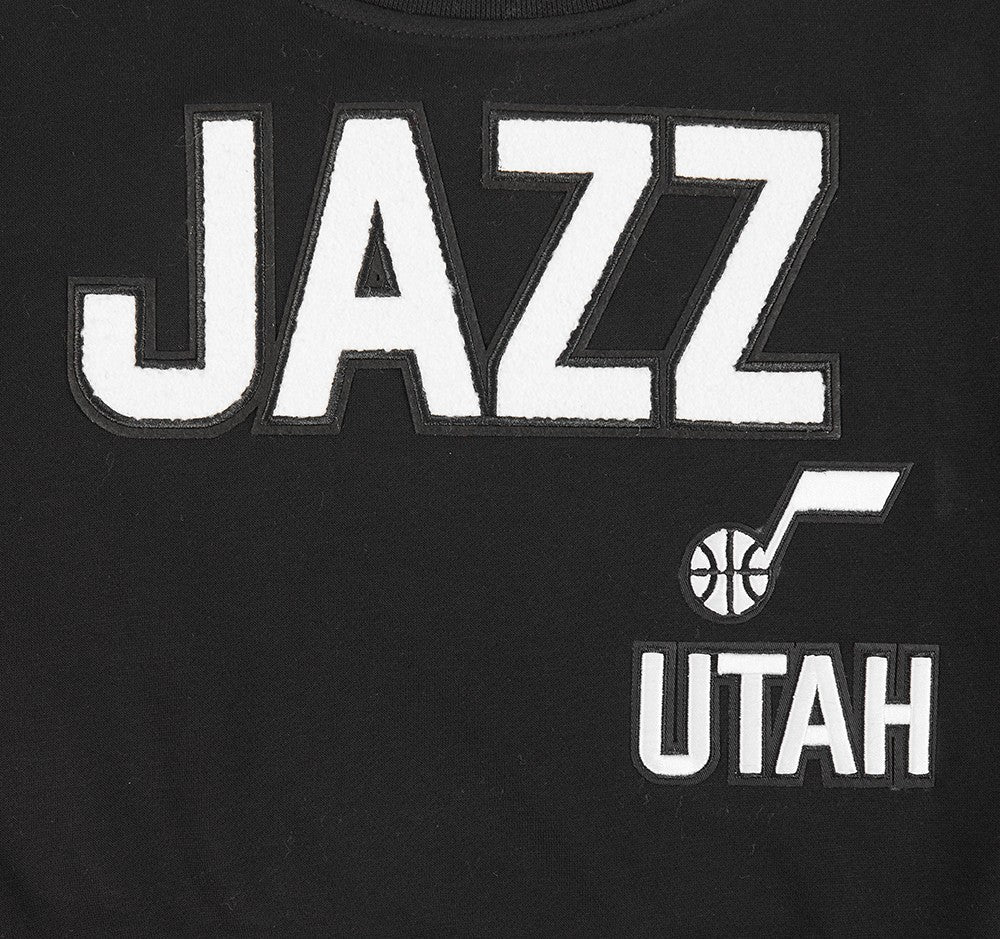 NBA UTAH JAZZ RETRO CLASSIC BIG GIRLS RIB FLEECE CREWNECK