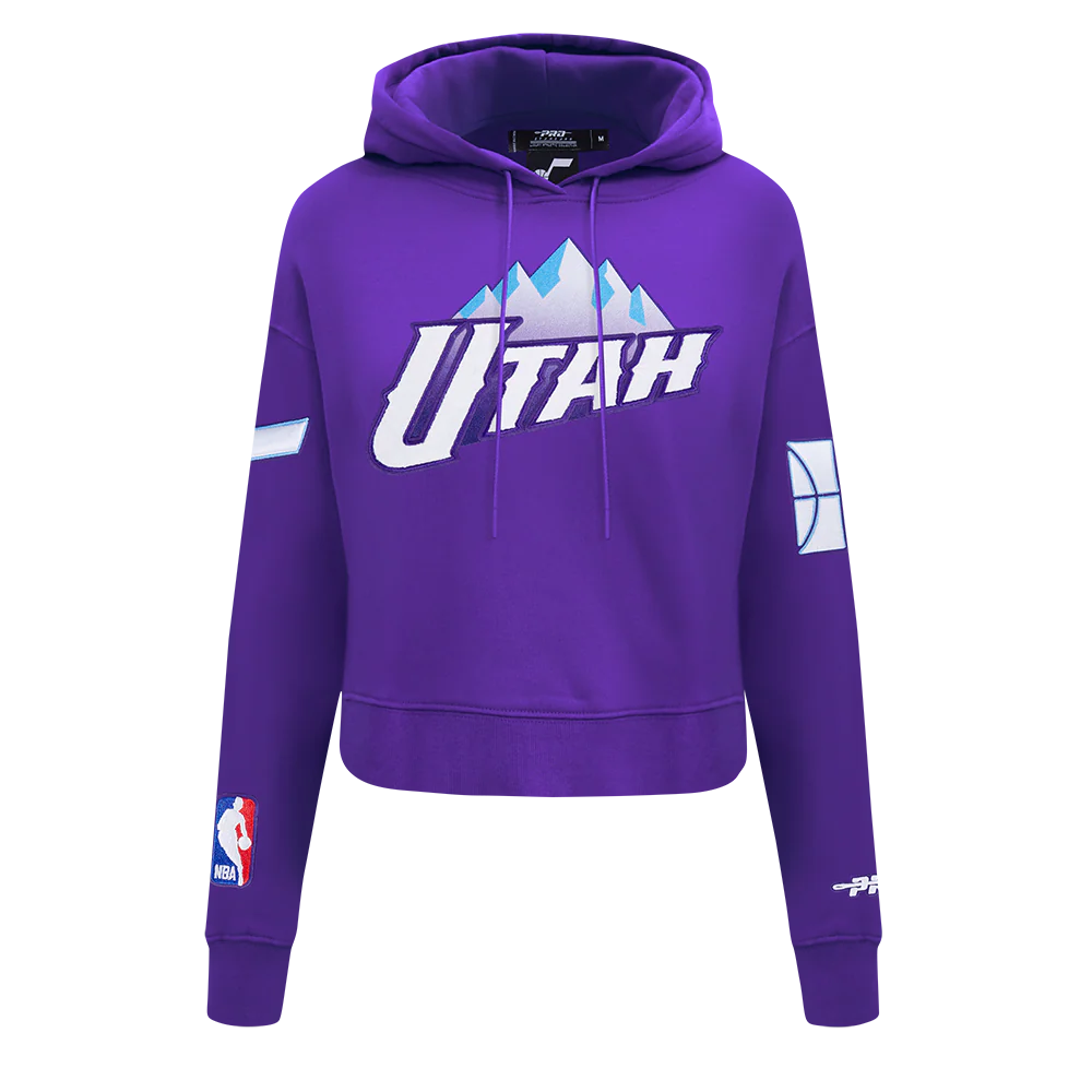 NBA UTAH JAZZ CITY EDITION 24-25 WOMEN'S FLC CROPPED PO HOODIE