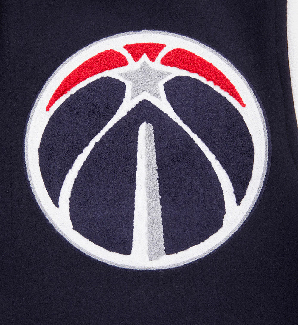 NBA WASHINGTON WIZARDS MASHUP MEN'S RIB WOOL VARSITY JACKET