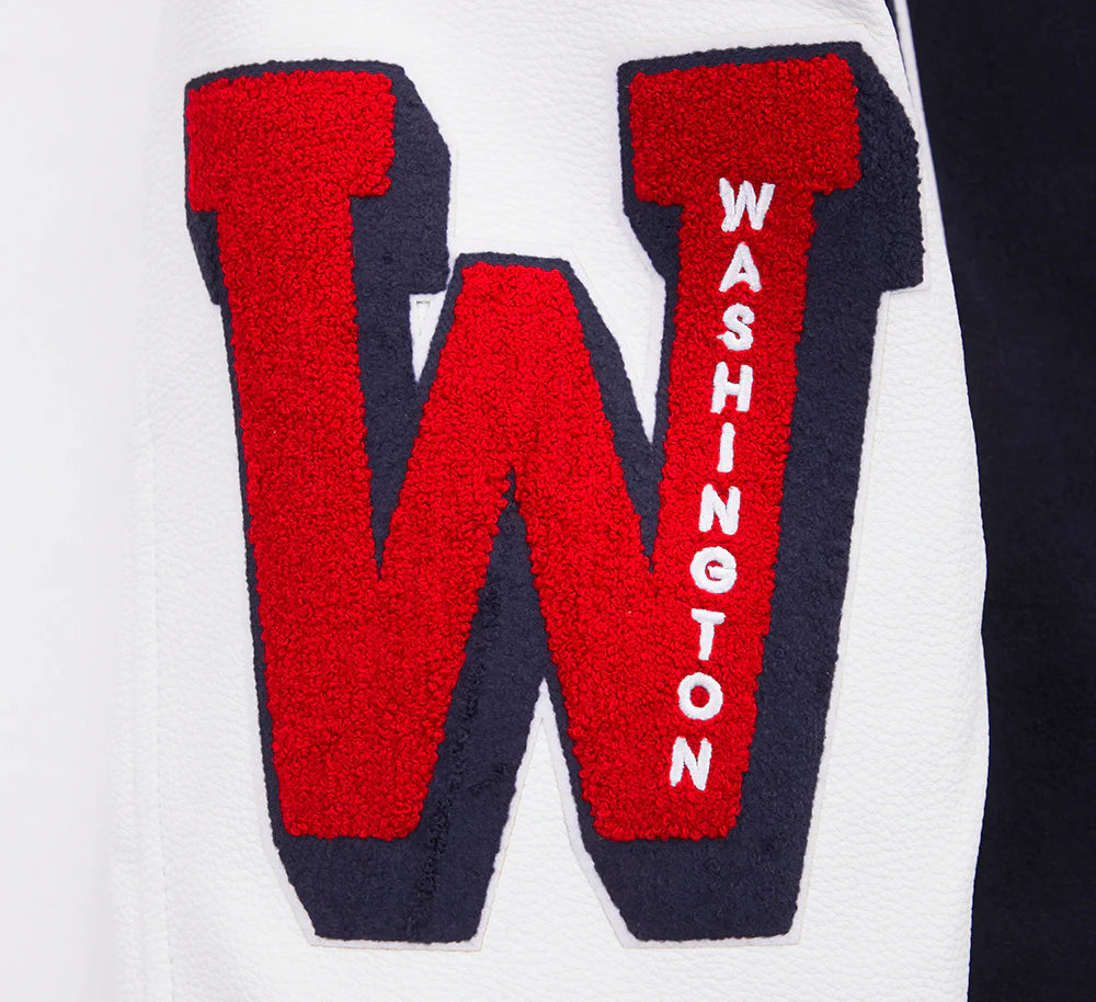 NBA WASHINGTON WIZARDS MASHUP MEN'S RIB WOOL VARSITY JACKET