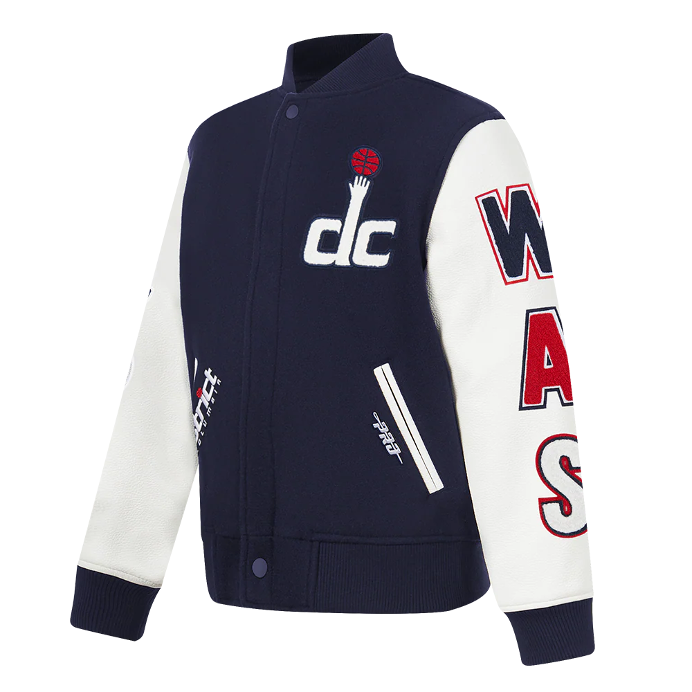 NBA WASHINGTON WIZARDS CLASSIC BIG BOYS WOOL VARSITY JACKET