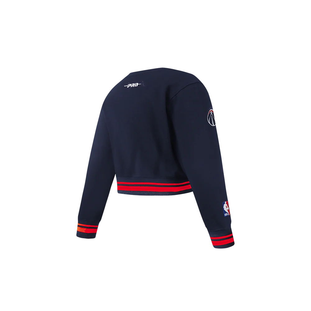 NBA WASHINGTON WIZARDS RETRO CLASSIC TODDLER GIRLS RIB FLEECE CREWNECK