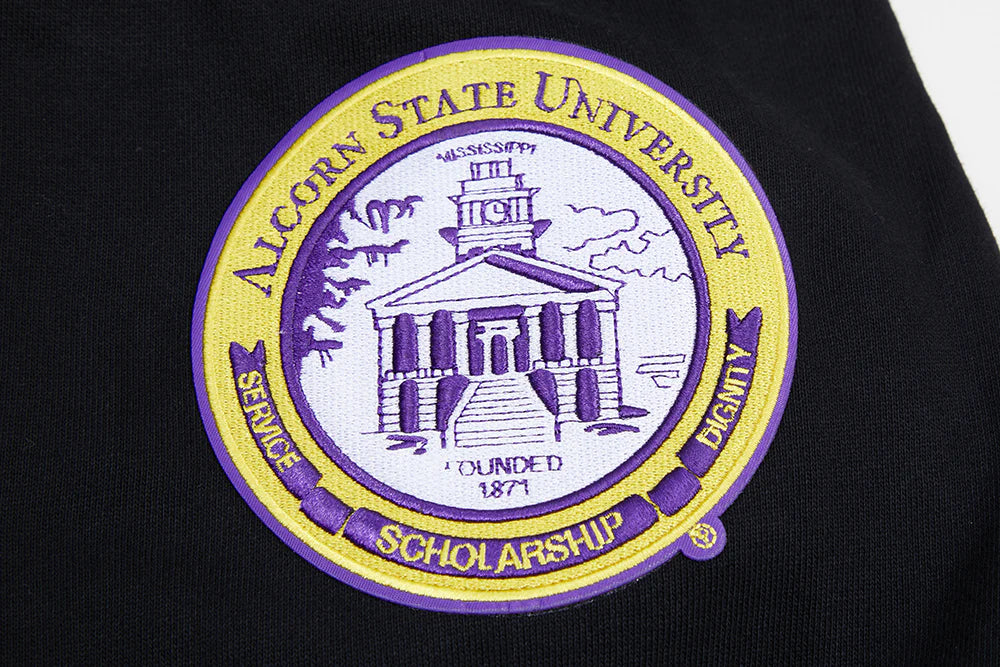 ALCORN STATE UNIVERSITY CLASSIC MEN'S STACKED LOGO PULLOVER HOODIE