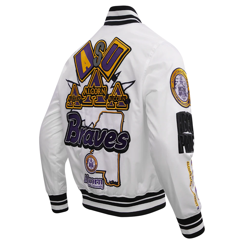 ALCORN STATE UNIVERSITY HOMECOMING RIB MEN'S SATIN JACKET
