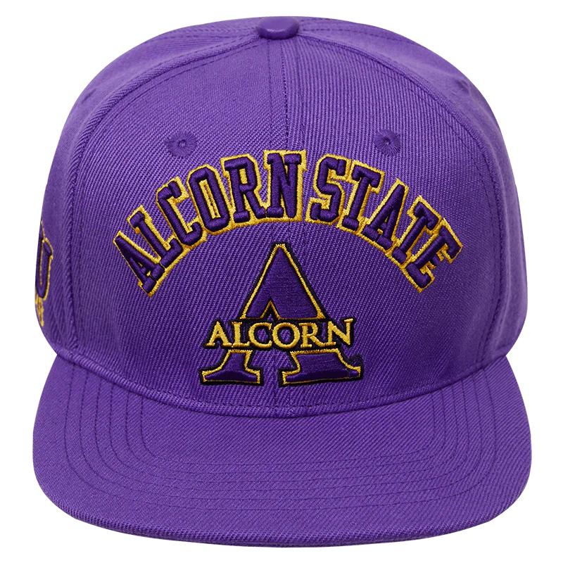 ALCORN STATE UNIVERSITY STACKED LOGO WOOL SNAPBACK HAT