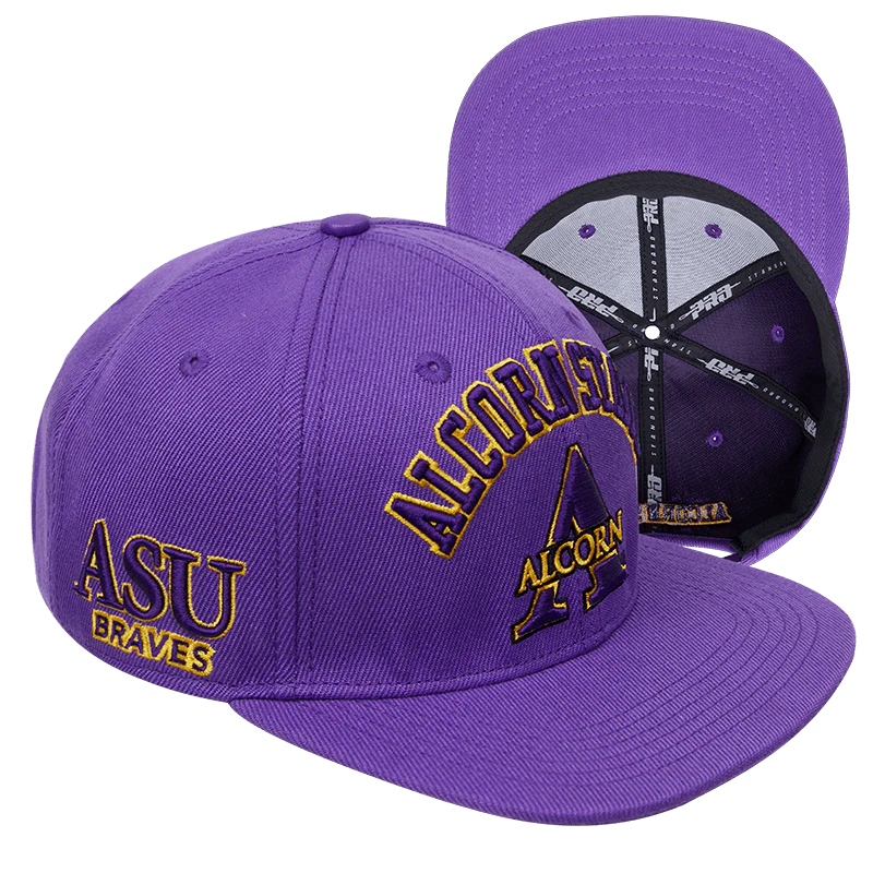 ALCORN STATE UNIVERSITY STACKED LOGO WOOL SNAPBACK HAT