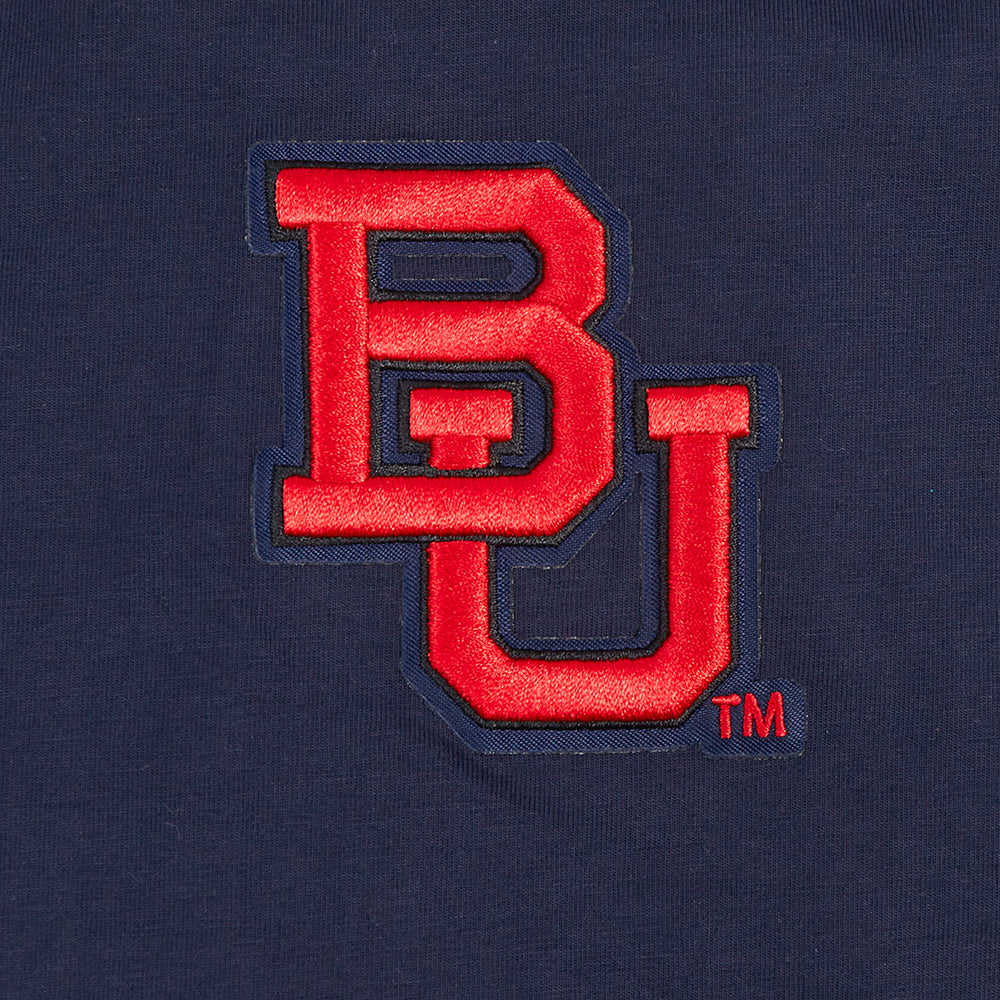 BOSTON UNIVERSITY CLASSIC STACKED LOGO SINGLE JERSEY TEE