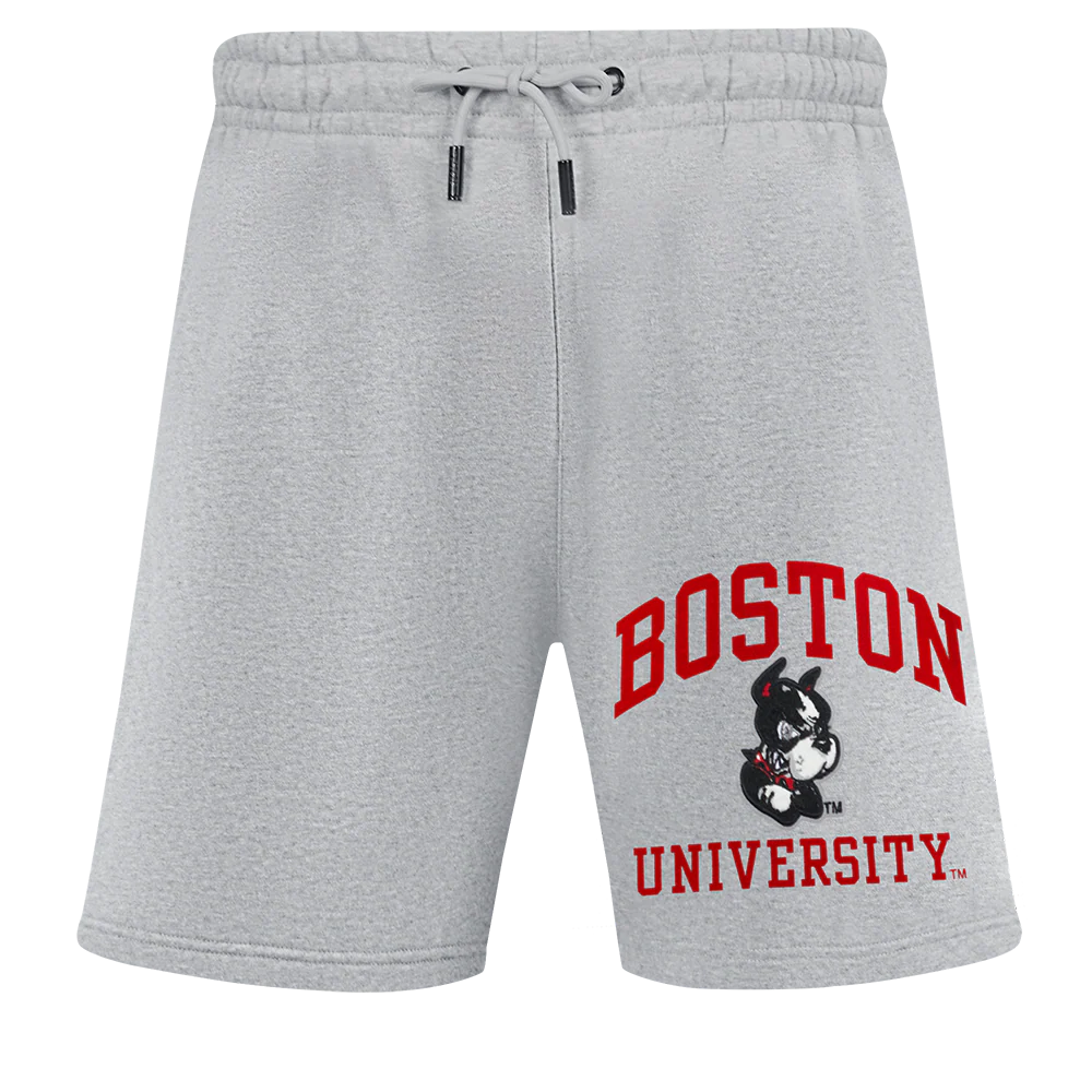BOSTON UNIVERSITY CLASSIC MEN'S STACKED LOGO SHORT
