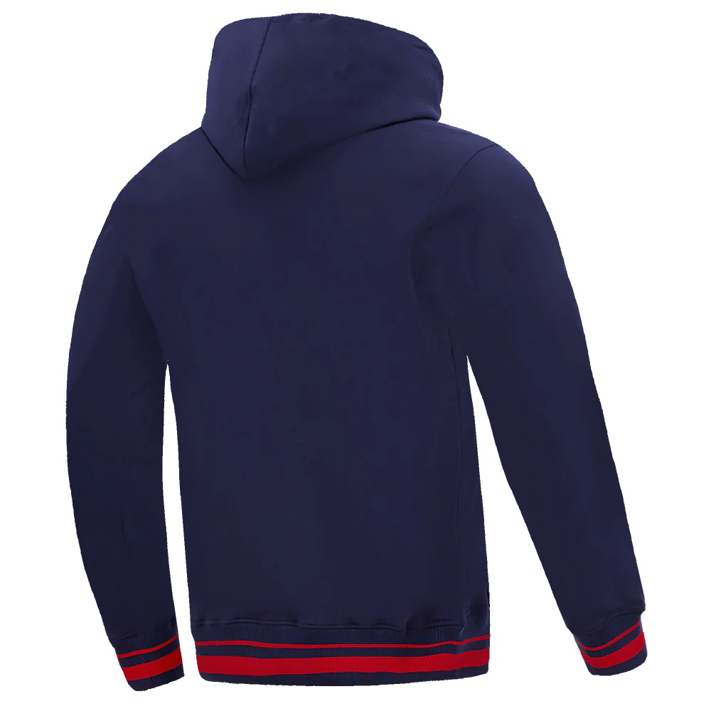 BOSTON UNIVERSITY CLASSIC STACKED LOGO FLEECE PULLOVER HOODIE