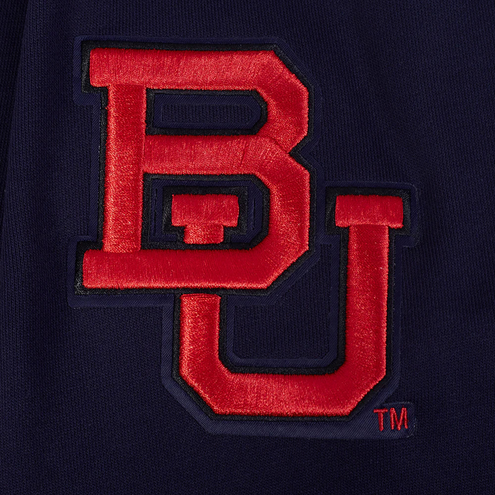 BOSTON UNIVERSITY CLASSIC STACKED LOGO FLEECE PULLOVER HOODIE