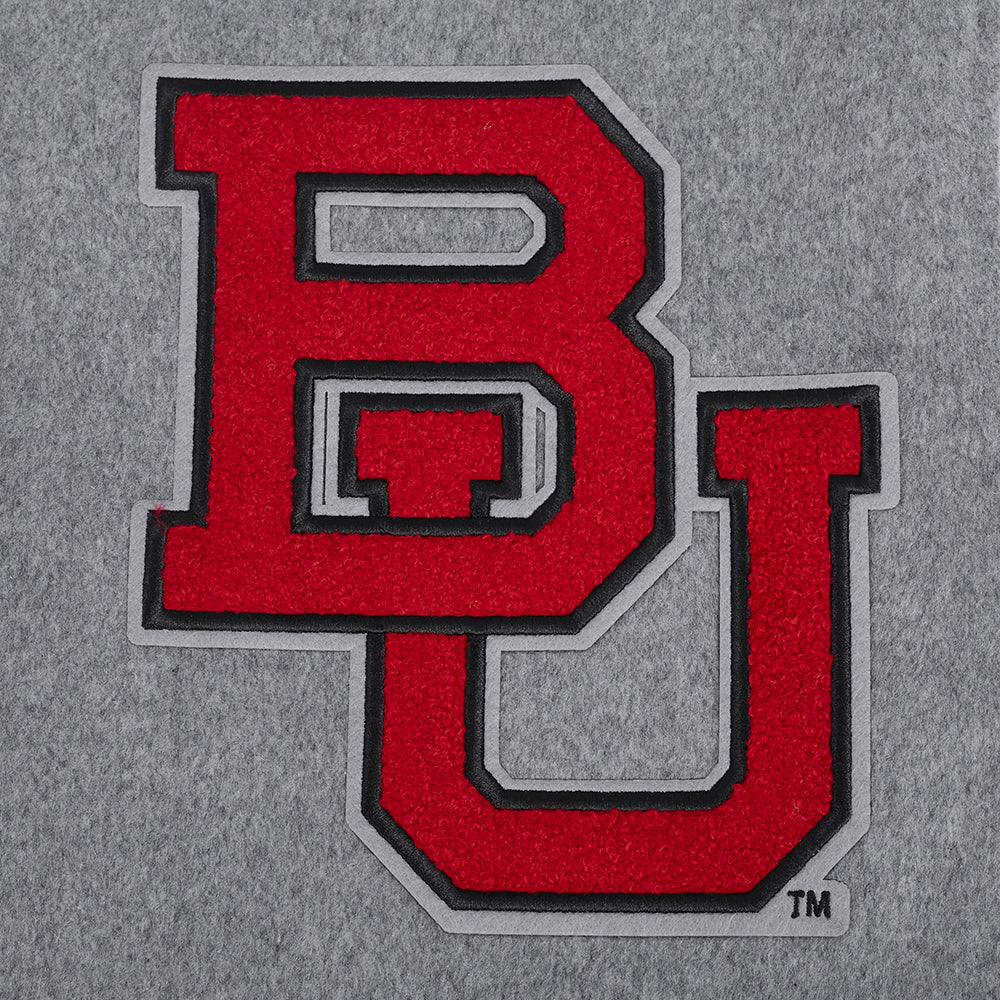 BOSTON UNIVERSITY CLASSIC MEN'S RIB WOOL VARSITY JACKET