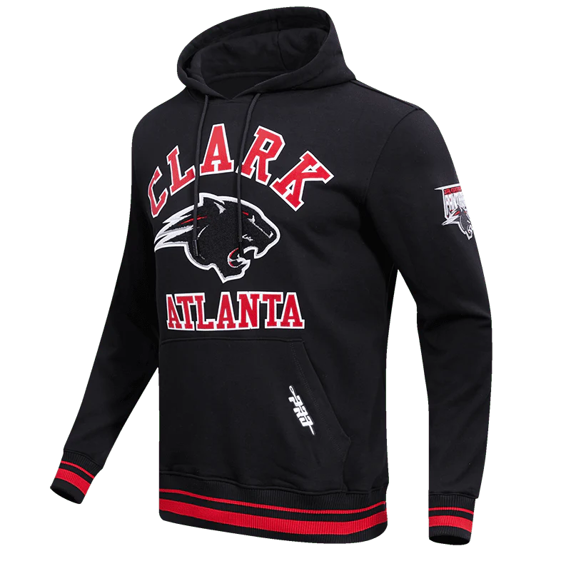 CLARK ATLANTA UNIVERSITY CLASSIC MEN'S STACKED LOGO PO HOODIE