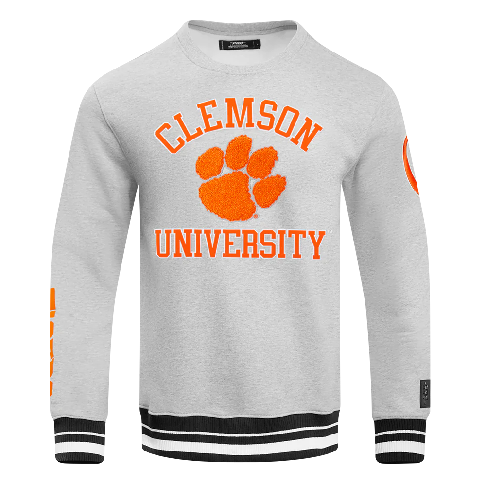 CLEMSON UNIVERSITY CLASSIC MEN'S STACKED LOGO CREWNECK