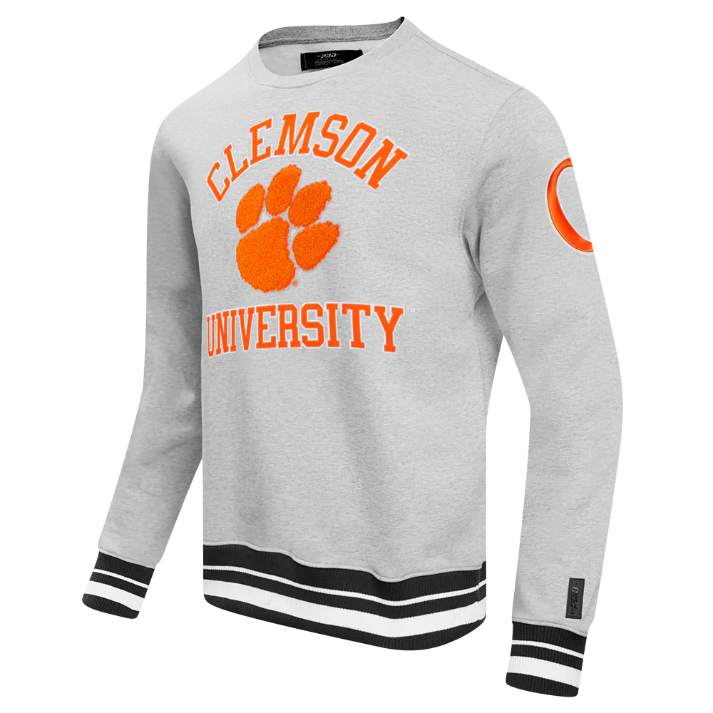 CLEMSON UNIVERSITY CLASSIC MEN'S STACKED LOGO CREWNECK