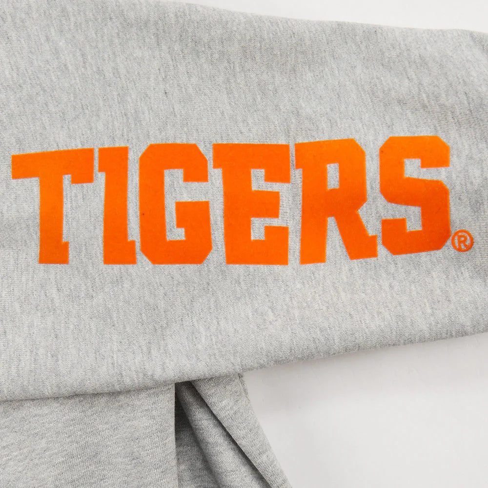 CLEMSON UNIVERSITY CLASSIC MEN'S STACKED LOGO PULLOVER HOODIE