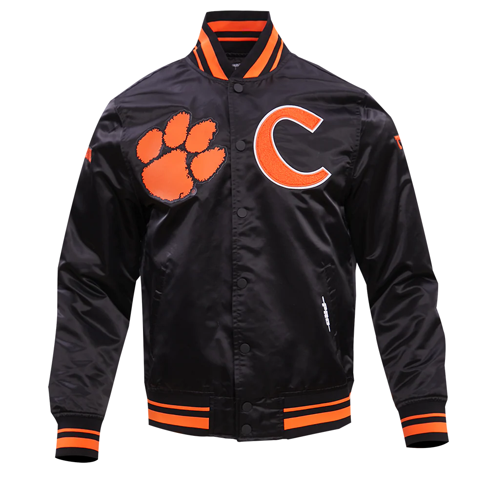 CLEMSON UNIVERSITY CLASSIC RIB SATIN JACKET
