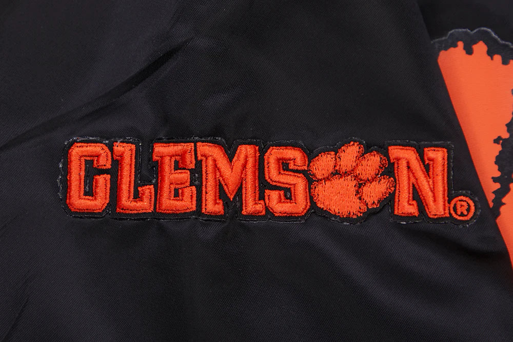 CLEMSON UNIVERSITY CLASSIC RIB SATIN JACKET