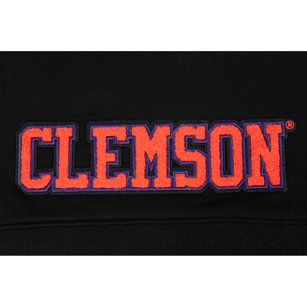 CLEMSON UNIVERSITY CLASSIC FLEECE CROPPED PULLOVER HOODIE