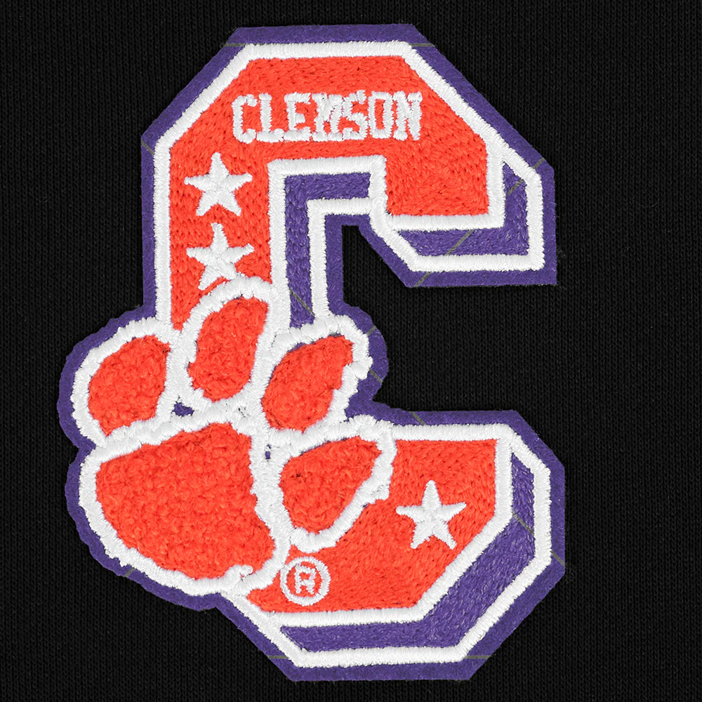 CLEMSON UNIVERSITY CLASSIC FLEECE CROPPED PULLOVER HOODIE