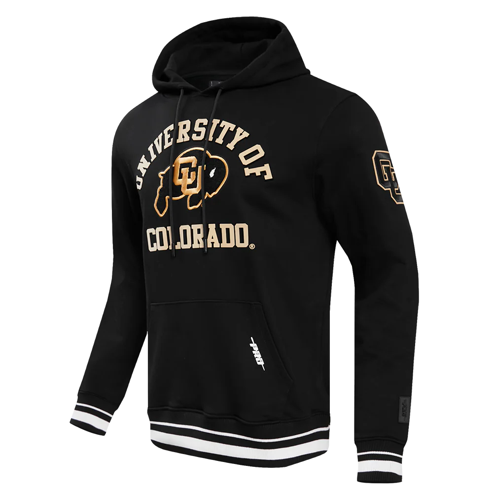 UNIVERSITY OF COLORADO CLASSIC MEN'S STACKED LOGO PULLOVER HOODIE