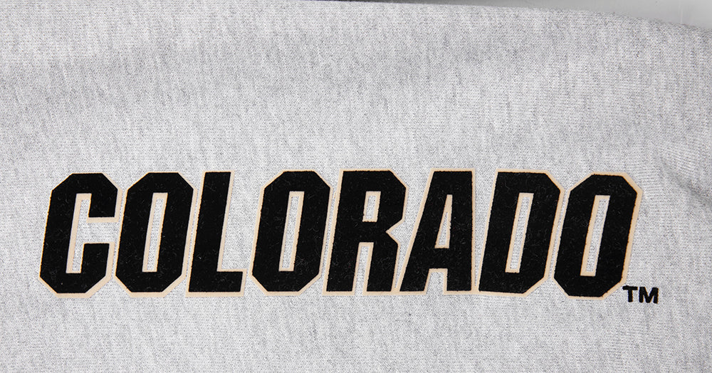 UNIVERSITY OF COLORADO CLASSIC MEN'S STACKED LOGO PULLOVER HOODIE