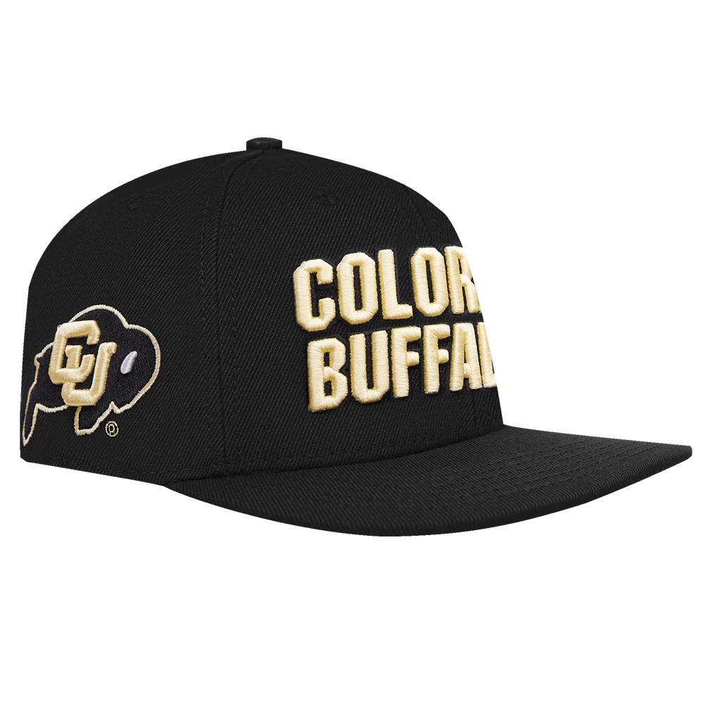 UNIVERSITY OF COLORADO CLASSIC UNISEX STACKED LOGO WOOL WORDMARK SNAPBACK