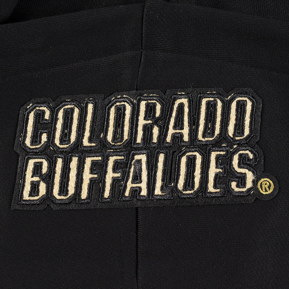 UNIVERSITY OF COLORADO CLASSIC WOMEN'S RIB FLEECE CROPPED PULLOVER HOODIE