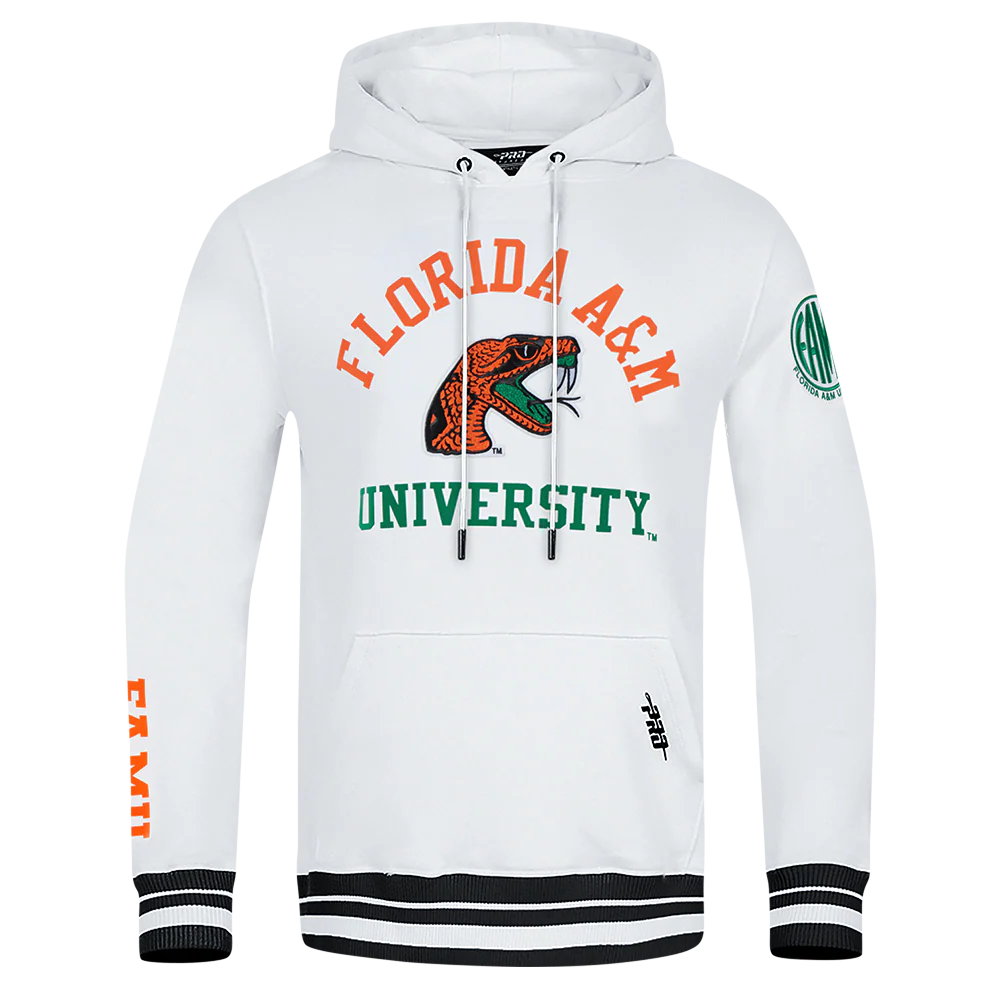 FLORIDA A&M UNIVERSITY CLASSIC MEN'S STACKED LOGO PULLOVER HOODIE