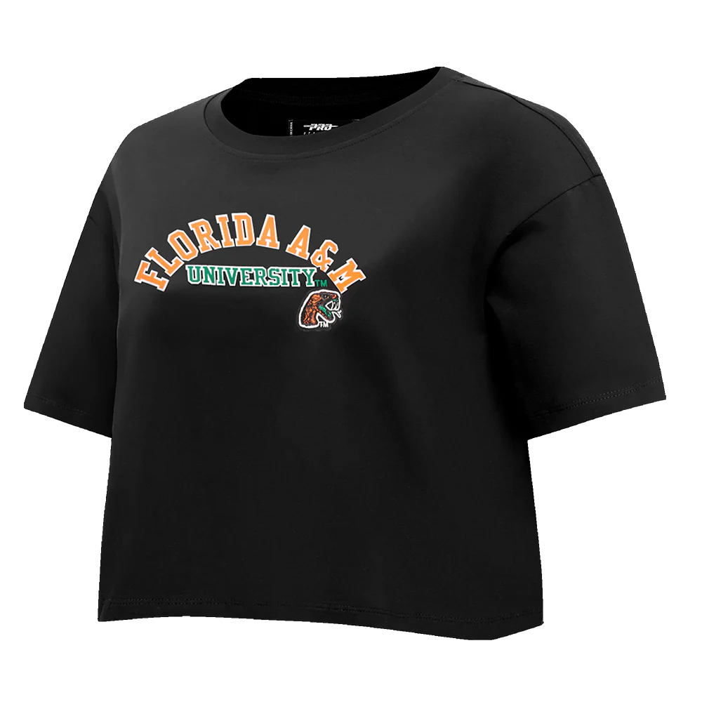 FLORIDA A&M UNIVERSITY CLASSIC WOMEN'S SINGLE JERSEY BOXY TEE