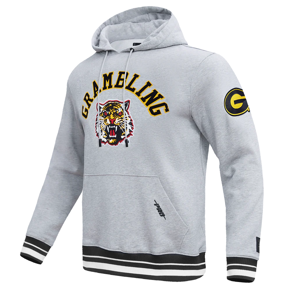 GRAMBLING STATE UNIVERSITY CLASSIC MEN'S STACKED LOGO PULLOVER HOODIE