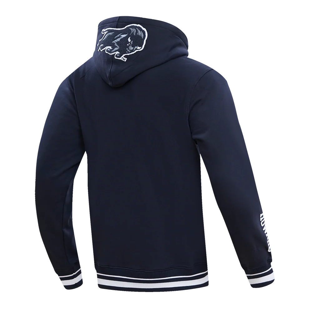 HOWARD UNIVERSITY CLASSIC MEN'S STACKED LOGO PULLOVER HOODIE
